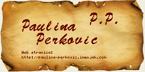 Paulina Perković vizit kartica